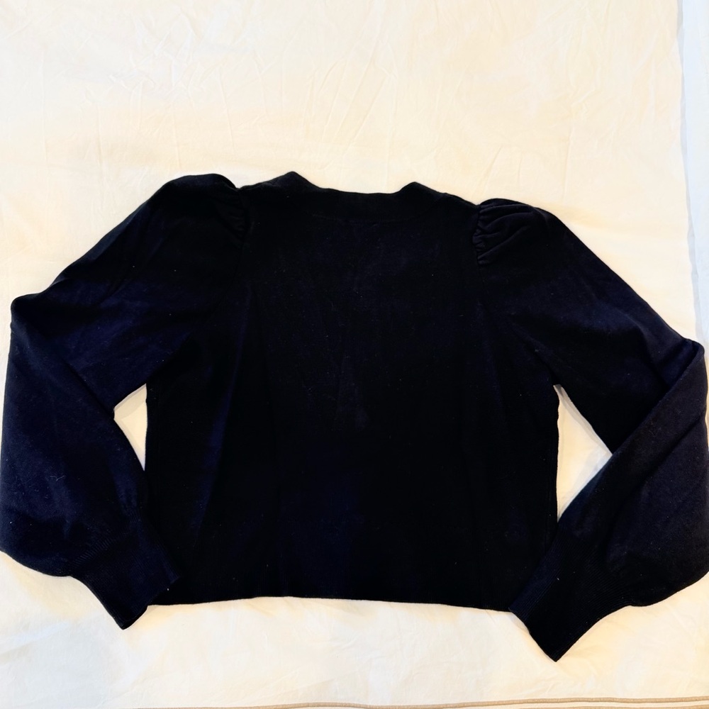 Express V-Neck Embellished Black Sweater - Picture 4 of 6
